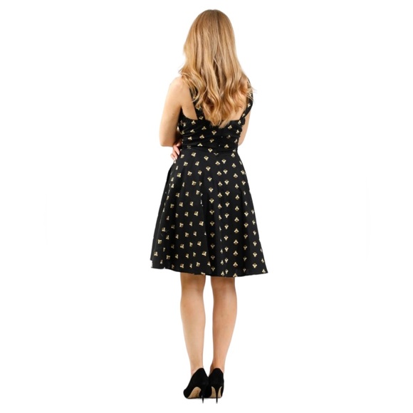 Eva Rose: Black and Gold Bee Dress - Picture 2 of 15